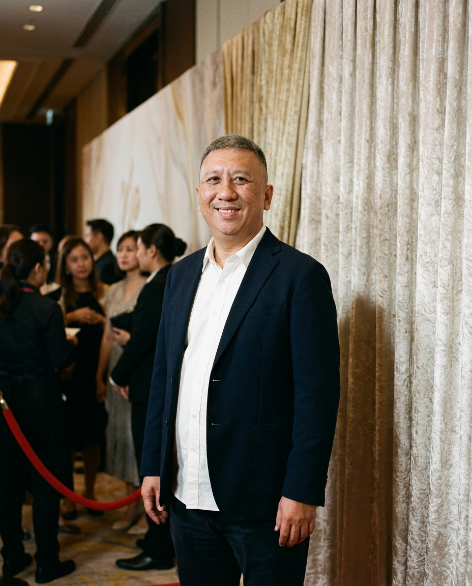 Gala photo wall portrait as an invited guest.